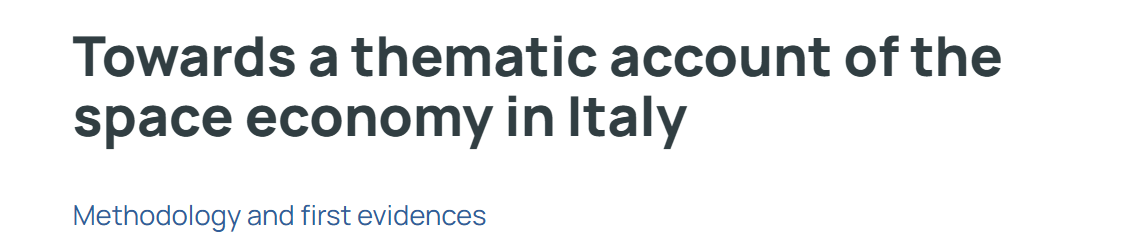 Towards a thematic account of the space economy in Italy